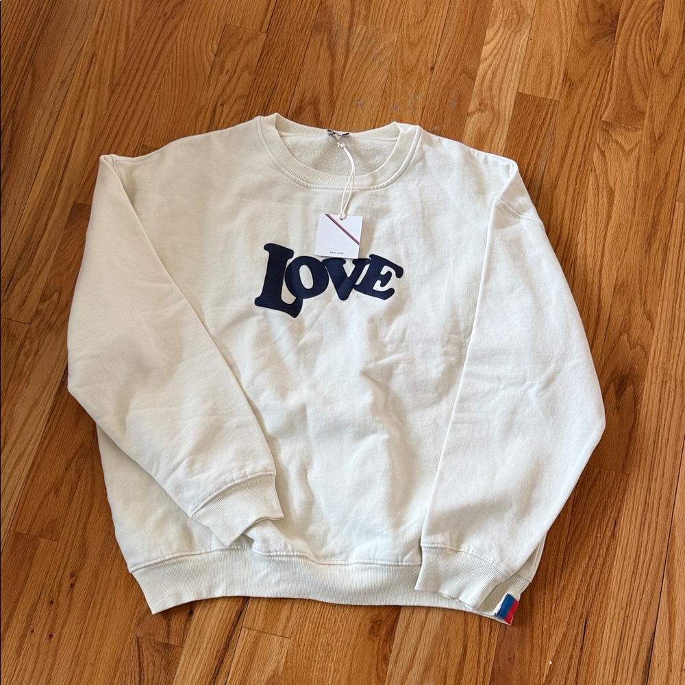 KULE Cream Sweatshirt with Navy Graphic